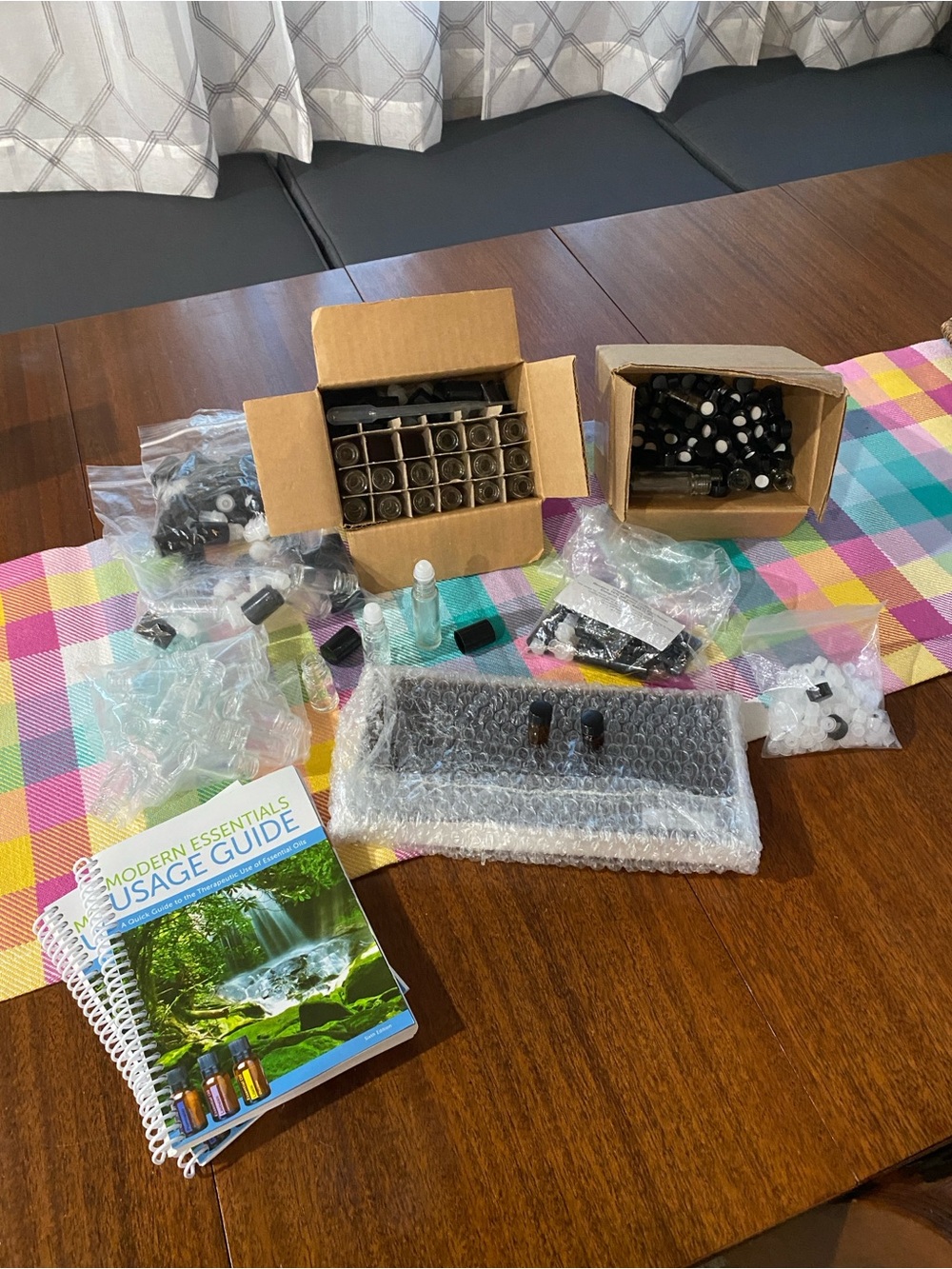 Essential Oil Bottle Lot with Usage Guide & handouts